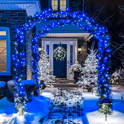 250 LED Blue Christmas Lights: 91.5Ft Extendable Blue String Lights Indoor Outdoor Waterproof with 8 Modes for Christmas Tree, Garden, Patio, Party, Holiday Decorations